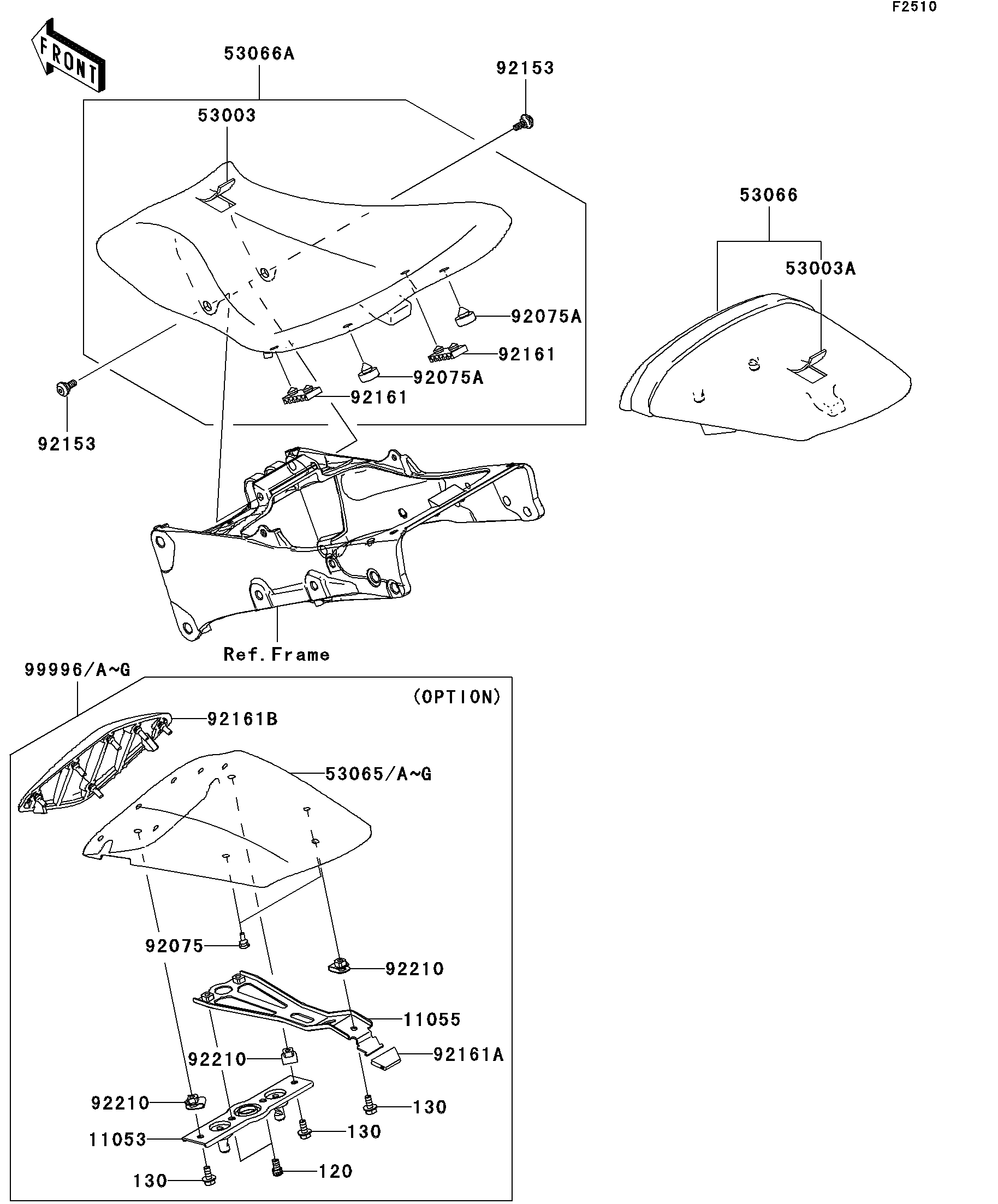 2009 Kawasaki Ninja ZX-6R Seat(R9F/RAF-RBF) Motorcycles