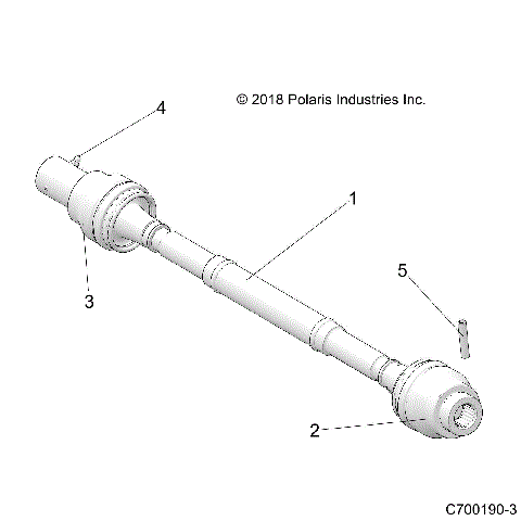 DRIVE TRAIN, FRONT PROP SHAFT - G21GAB99CM/FM (C700190-3)