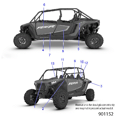 BODY, DECALS - Z26NMS99A4/B4/A6/B6  (901152)