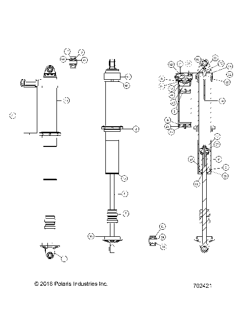 SUSPENSION, REAR SHOCK INTERNALS - Z21NAR99AN/BN (702421)