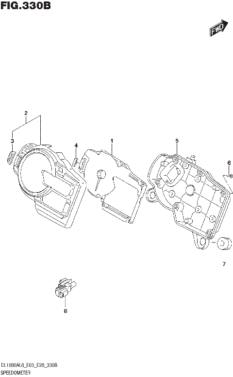 SPEEDOMETER (DL1000AL8 E28)