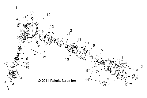 DRIVE TRAIN, FRONT GEARCASE INTERNALS - R14TH76AA/AC/EAS/AAC/ACC/EASC (49RGRGEARCASE12800XP)