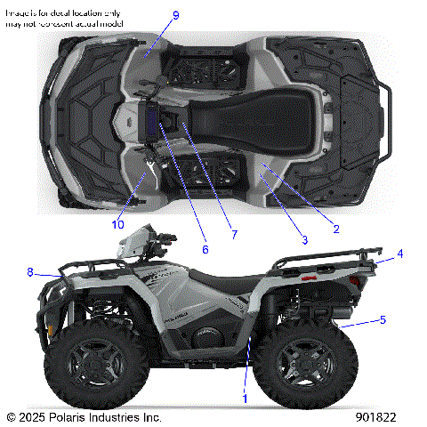 BODY, DECALS, STANDARD - A26SHR57AG (901822)