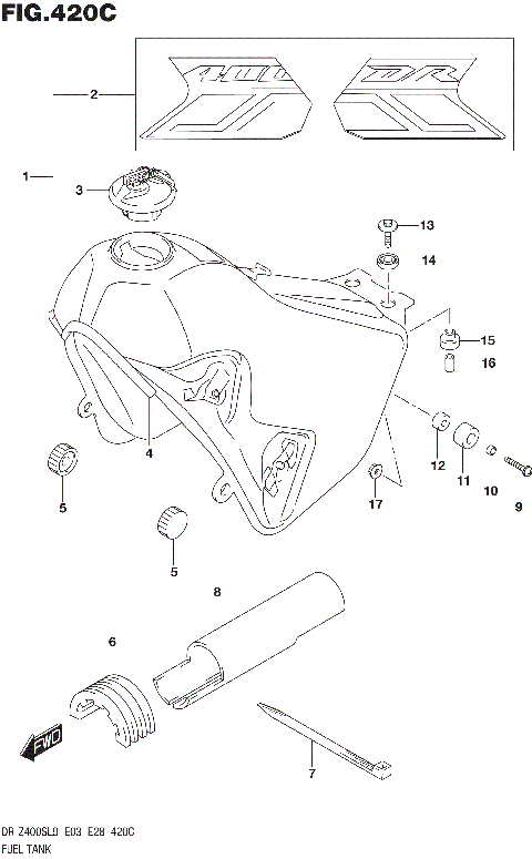 FUEL TANK (DR-Z400SL9 E33)