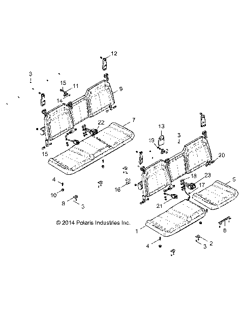 BODY, SEAT - R16RVA57A1/B1/E57A9/B9 (49RGRSEAT15FSCRW)