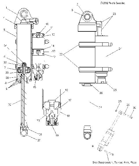 SUSPENSION, SHOCK, REAR TRACK - S13MX6JSA/JEA (49SNOWSHOCKIFS7044008)