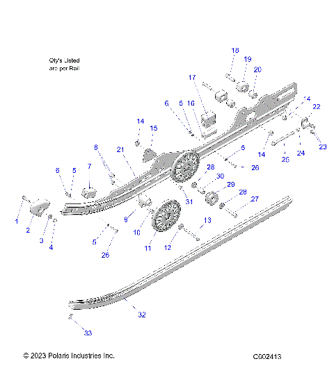 SUSPENSION, RAIL, LH/RH - S24CBU5TSL (C602413)