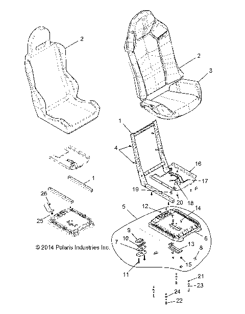 BODY, SEAT ASM. AND SLIDER - Z15VDE99AT/AL/AV/AW/LP/EW/AO/AP/AZ/NV/NW/K99AA/AU (49RGRSEAT151000)