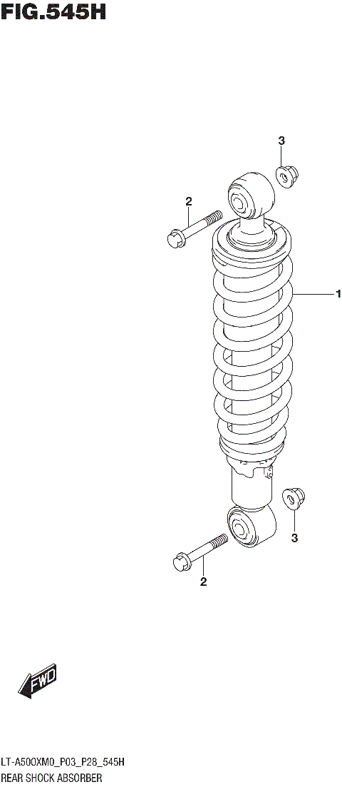 REAR SHOCK ABSORBER (LT-A500XPZM0 P28)