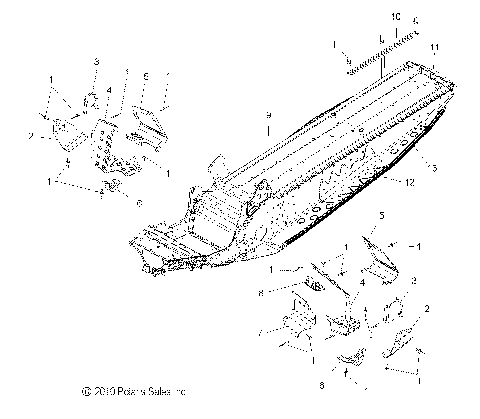 CHASSIS, ASM. and FOOTRESTS - S11PD7FSL (49SNOWCHASSIS11FSTSBLX)