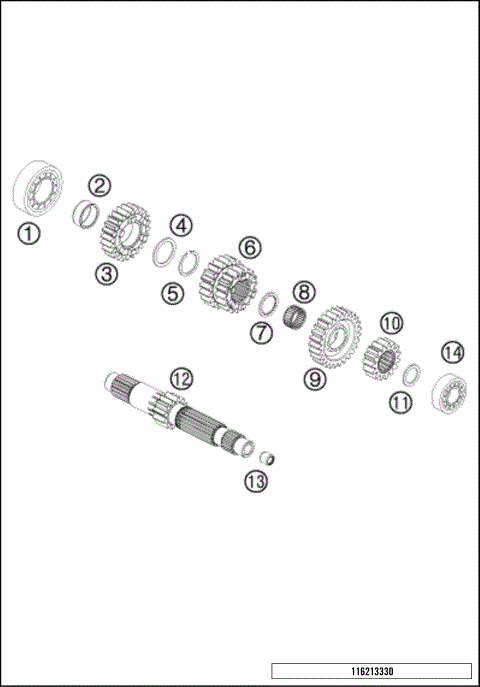 TRANSMISSION I - MAIN SHAFT