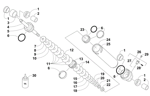 REAR SUSPENSION REAR ARM SHOCK ABSORBER