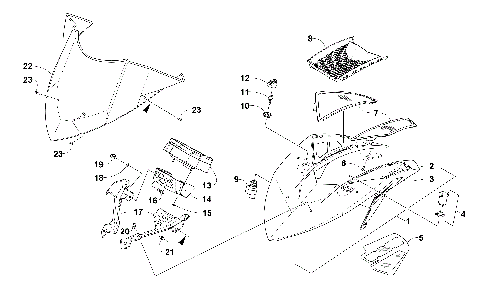 WINDSHIELD AND INSTRUMENTS ASSEMBLIES [103115]