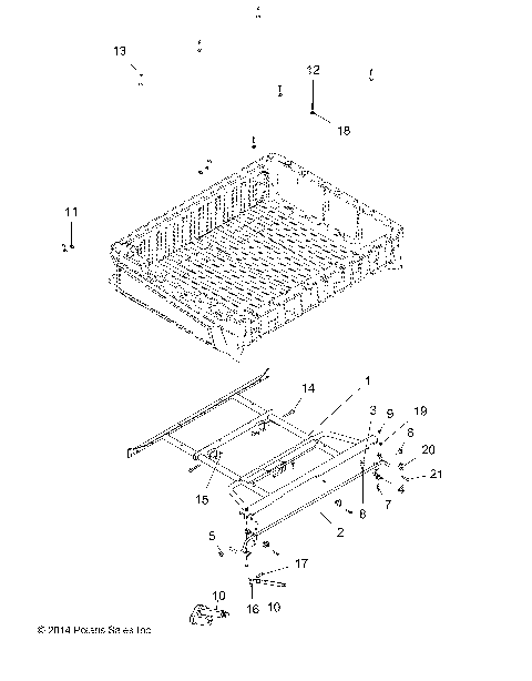 BODY, BOX MOUNTING AND LATCH - R16B1PD1AA/2P (49BRUTUSBOXMTG15)