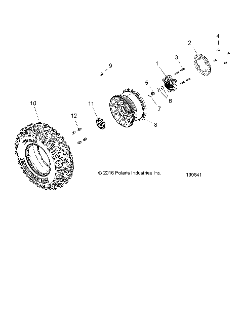 WHEELS, FRONT TIRE and BRAKE DISC - A18DCE87BB (100641)