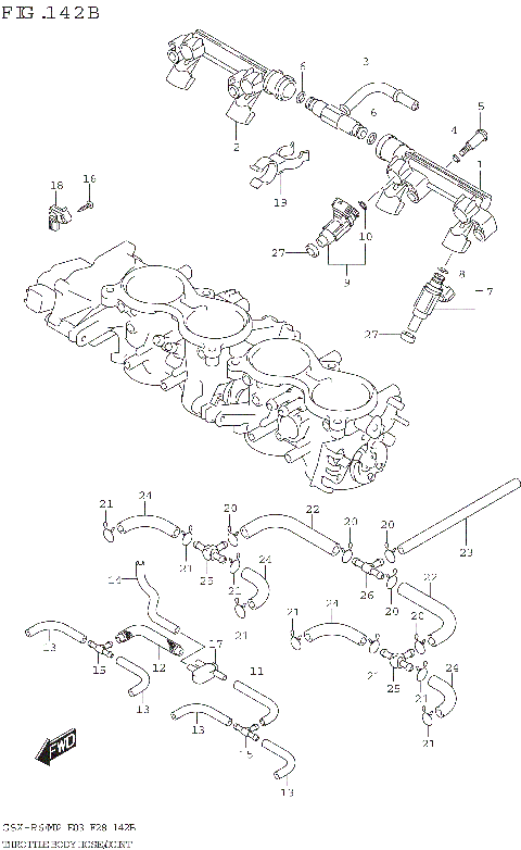 THROTTLE BODY HOSE/JOINT (E33)