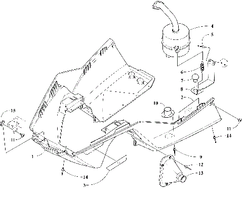 BELLY PAN AND EXHAUST ASSEMBLIES [108439]