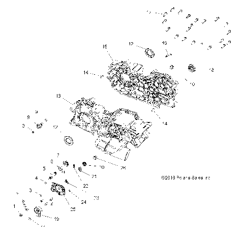 DRIVE TRAIN, MAIN GEARCASE - A12DH50AX/AZ (49ATVGEARCASE11SP500TRG)
