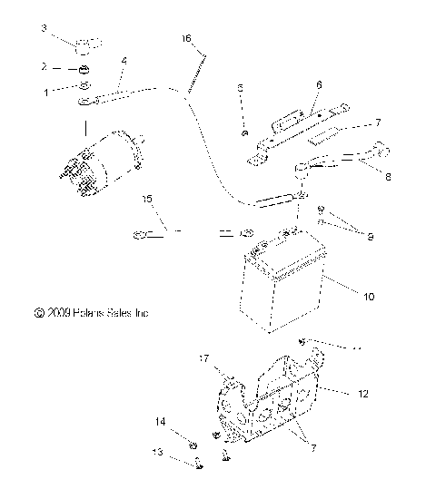 ELECTRICAL, BATTERY and CABLES - S10PB5BSA/BSL/BEA (49SNOWBATTERY10550SHIFT)