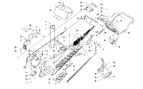 TUNNEL, REAR BUMPER, AND SNOWFLAP ASSEMBLY [104855]