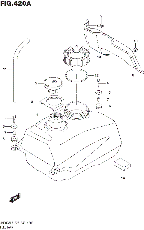 FUEL TANK (UH200AL8 P28)