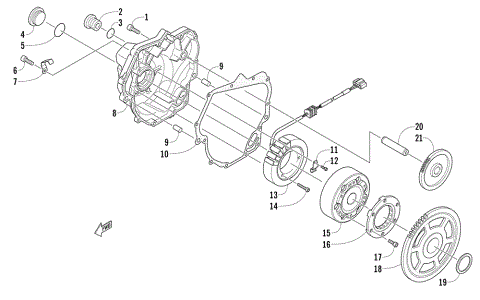MAGNETO AND COVER ASSEMBLY