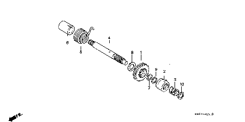 KICK STARTER SPINDLE