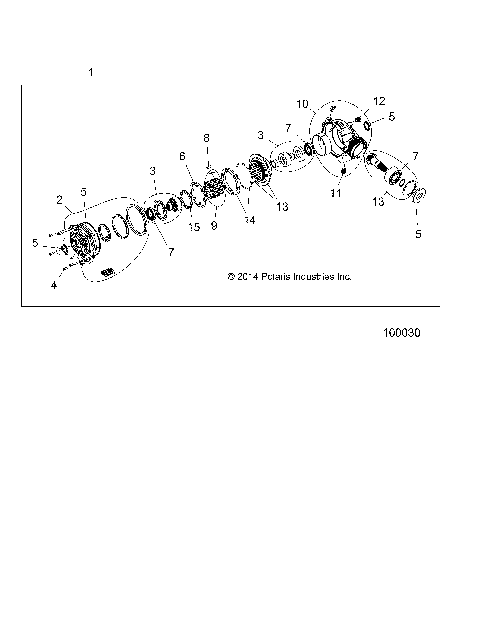 DRIVE TRAIN, FRONT GEARCASE INTERNALS (TO 1/4/16) - A16DAH57A1 [100030]