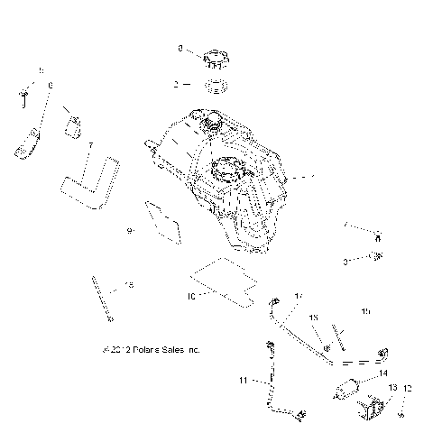 BODY, FUEL TANK ASM. - A13MN50ET/EX (49ATVFUEL13SP500TR)
