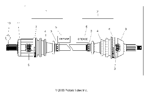DRIVE TRAIN, FRONT HALF SHAFT - R09VH76FX (49RGRSHAFTDRV09RZRS)