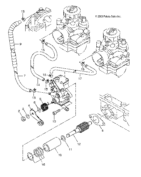 ENGINE, OIL PUMP - S21CBU5BSL (49SNOWOILPUMP09TRAIL)