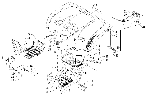 REAR BODY PANEL AND FOOTWELL ASSEMBLIES [96174]