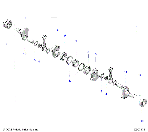 ENGINE, CRANKSHAFT - S26AJB6RSL/REL/AJE6RSL (C603136)