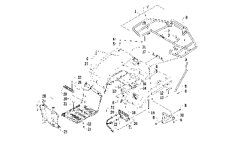 REAR BODY, RACK, AND TAILLIGHT ASSEMBLY [100400]