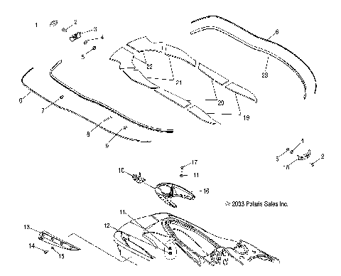 HULL and BODY - W045305CA/IA/CB/IB/IE/CC/IC/CD/ID/IF (4990579057A05)