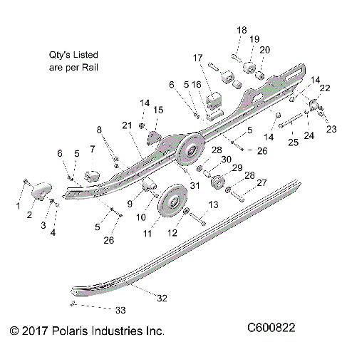 SUSPENSION, RAIL, LH/RH - S19CBU5BSA/BSL/BEL (600822)