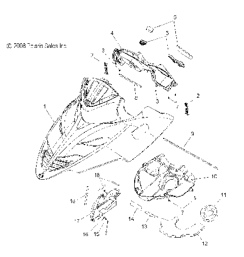 BODY, HOOD ASM. - S09PB5BS/BE (49SNOWHOOD09550SHIFT)
