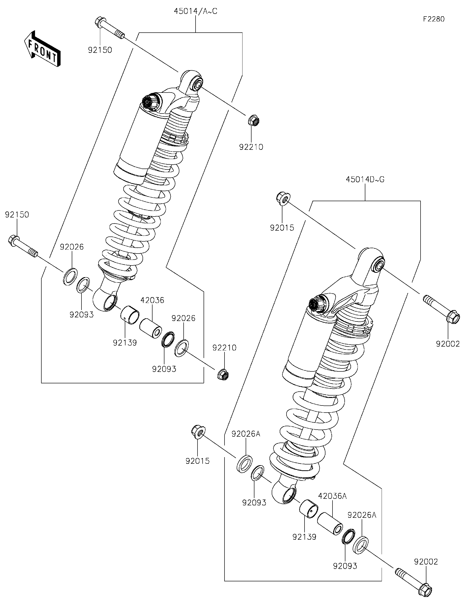 2016 Kawasaki TERYX4 Shock Absorber(s) Utility Vehicles