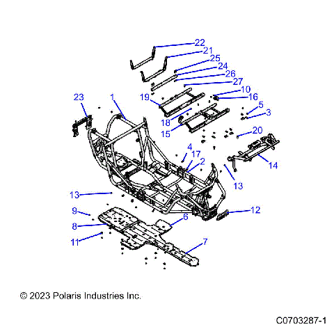 CHASSIS, MAIN FRAME AND SKID PLATES - Z23N4E99A/99B (C0703287)