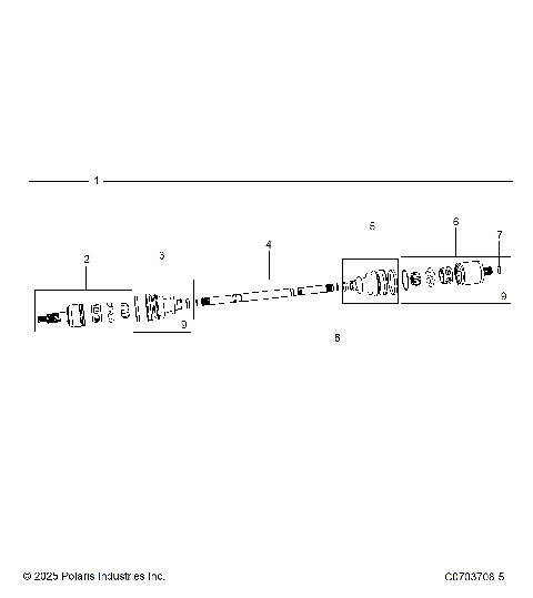 DRIVE TRAIN, REAR HALF SHAFT