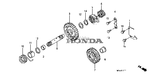 KICK STARTER SPINDLE