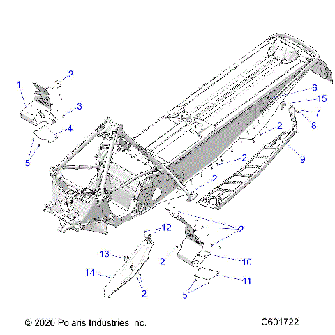 CHASSIS, CLUTCH GUARD/FOOTRESTS/RUNNING BOARDS - S21EDP8RS ALL OPTIONS (C601722)