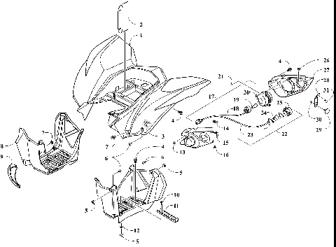 REAR BODY AND TAILLIGHT ASSEMBLY [303482]