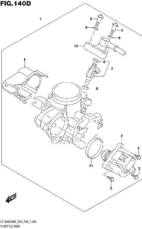 THROTTLE BODY (LT-A500XPM0 P03)