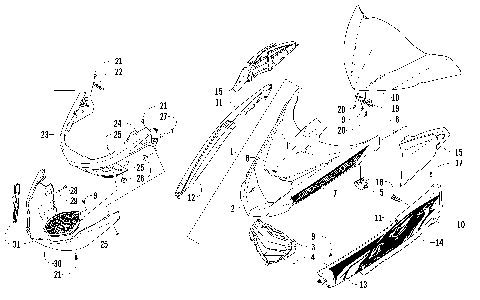 HOOD, WINDSHIELD, AND FRONT BUMPER ASSEMBLY [93750]