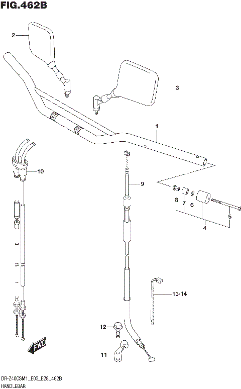HANDLEBAR (DR-Z400S)