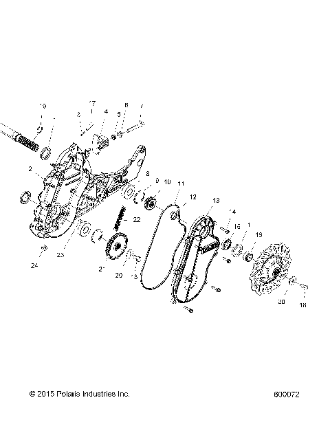 DRIVE TRAIN, CHAINCASE - S16EN8/EY8 ALL OPTIONS (600072)