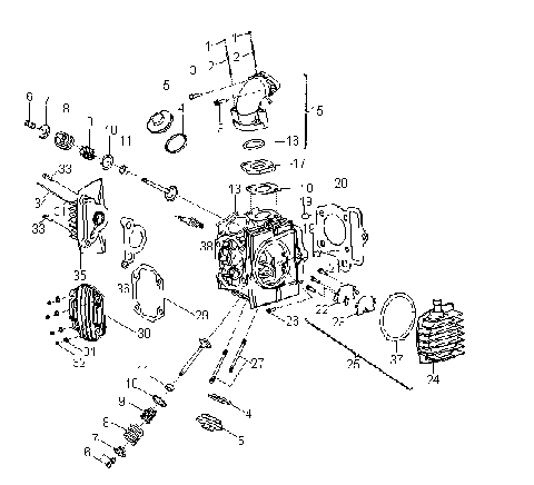 ENGINE, CYLINDER HEAD - A07KA05CA/CB/CD (49ATVCYLINDERHD07PRED50)