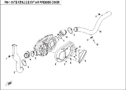 CVT AIR PIPE&SIDE COVER