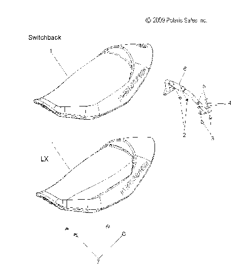 BODY, SEAT ASM. - S10PR6/PD6 ALL OPTIONS (49SNOWSEAT10600SB)